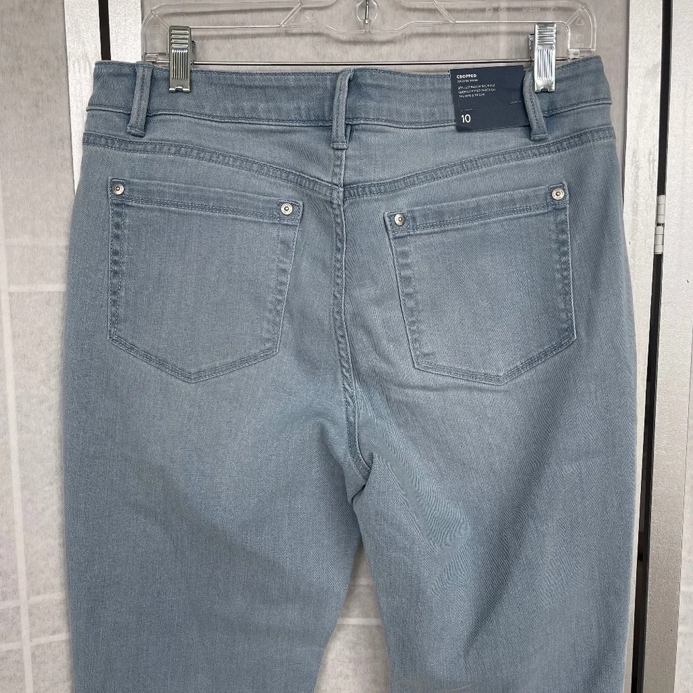 NWT J.Jill Denim Light Blue (Oxfordwash) Cropped Ankle Jeans sz 10 - Picture 4 of 10